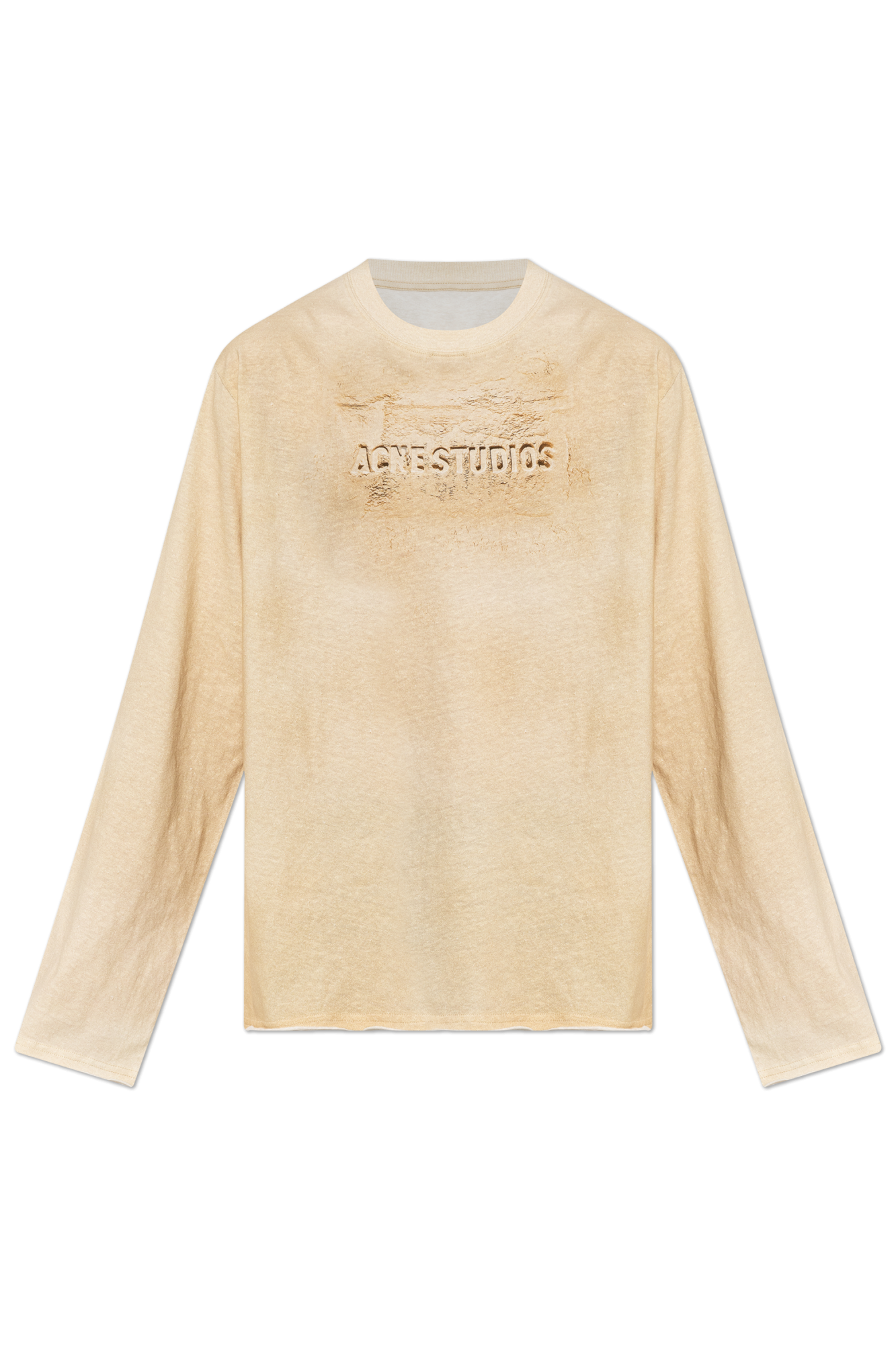VIP【送料無料・関税込み】Acne Studio Beige Cotton T-shirt ACNE STUDIOS Beige Viscose T-Shirt